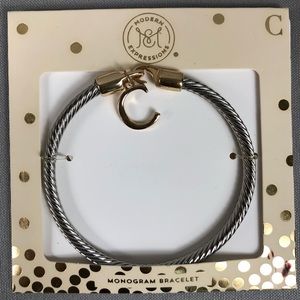 Modern Expression Monogram Bracelet Letter C